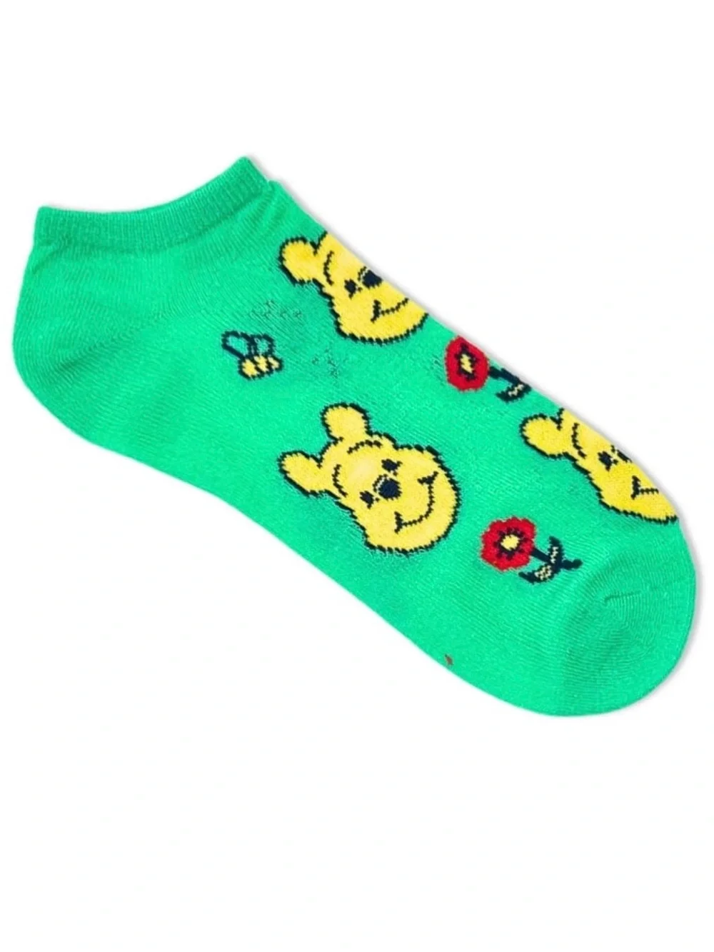 🌶️$5🌶️ NEW DISNEY Winnie the Pooh No-Show Socks 3-Pack Shoe Size 4-10 Women's
